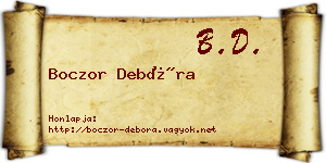 Boczor Debóra névjegykártya